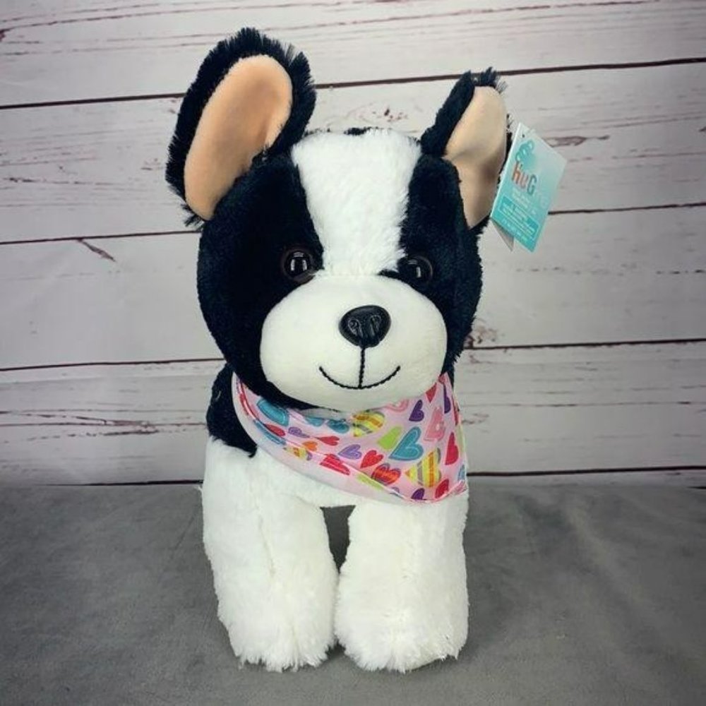 Hug Me Black and‎ White Dog With Bandana